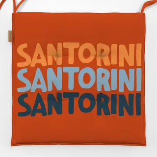 Sitzkissen Santorini Typography