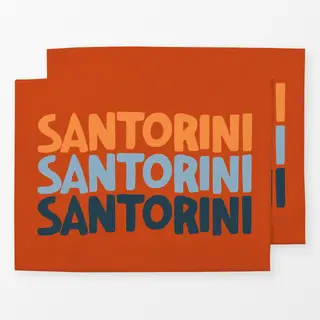 Tischset Santorini Typography