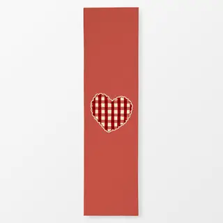 Tischläufer Christmas Gingham Heart