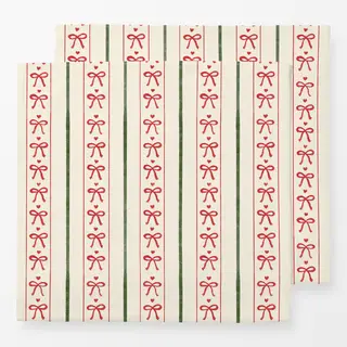 Servietten Christmas Stripes With Bows