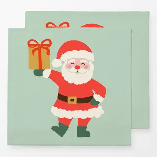 Servietten Santa Claus with Gift