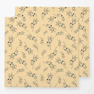 Servietten Santorini Olive Pattern