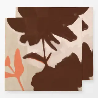 Servietten Brown Plant Silhouette