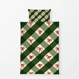 Bettwäsche Christmas Gingham With Bows
