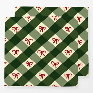 Servietten Christmas Gingham With Bows