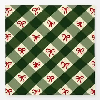 Tischdecke Christmas Gingham With Bows