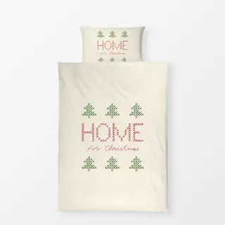 Bettwäsche Home For Christmas Emboridery