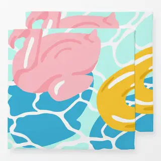 Servietten Retro Summer Pool Toys