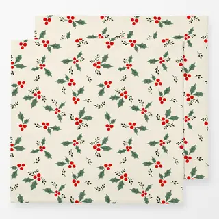 Servietten Cute Holly Pattern