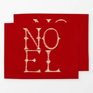 Tischset Embroidered Noel