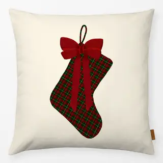Kissen Christmas Plaid Stocking