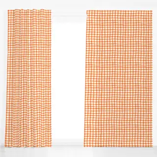 Dekovorhang Orange Gingham