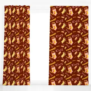 Dekovorhang Playful Retro Summer Pattern