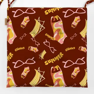 Sitzkissen Playful Retro Summer Pattern