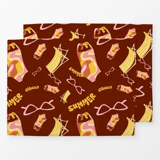 Tischset Playful Retro Summer Pattern