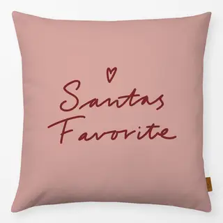 Kissen Santas Favorite Handwritten Typography