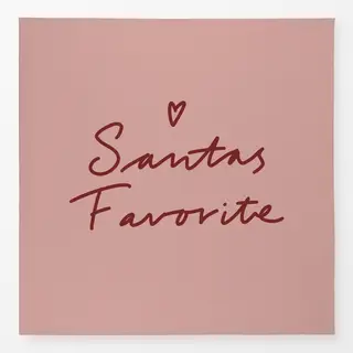Tischdecke Santas Favorite Handwritten Typography