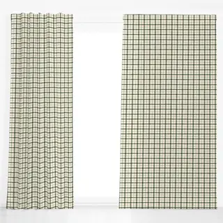 Dekovorhang Christmas Green & Cream Plaid