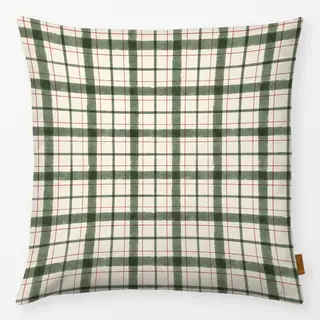 Kissen Christmas Green & Cream Plaid