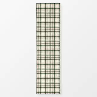 Tischläufer Christmas Green & Cream Plaid