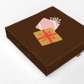 Bodenkissen Christmas Gifts On Brown