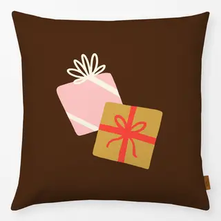 Kissen Christmas Gifts On Brown