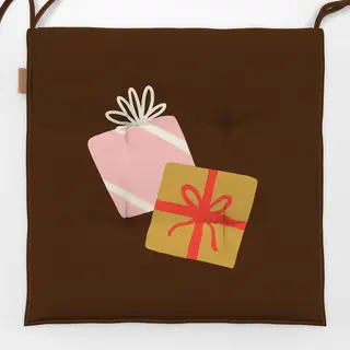 Sitzkissen Christmas Gifts On Brown