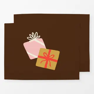 Tischset Christmas Gifts On Brown