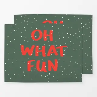 Tischset Oh What Fun Typography