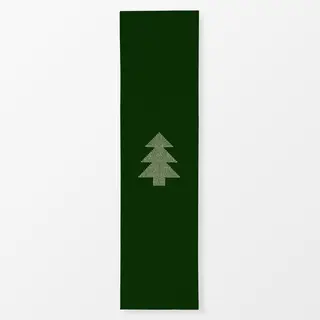 Tischläufer Cross Stitch Embroidered Christmas Tree