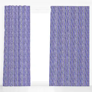 Dekovorhang Santorini Blue & White Stripes