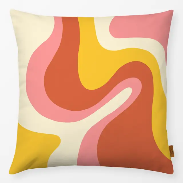 Kissen Retro Summer Pattern von By Anna Sienna