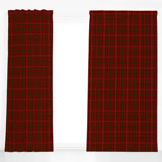 Dekovorhang Christmas Red Plaid Pattern