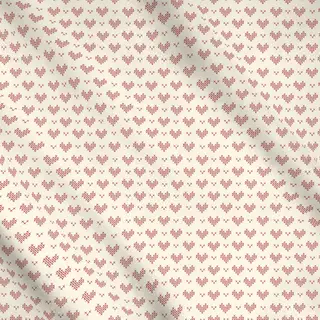 Meterware Christmas Embroidered Heart Pattern