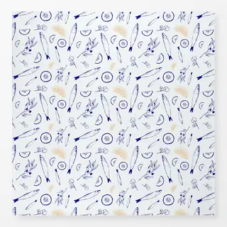 Tischdecke Santorini Fishpattern