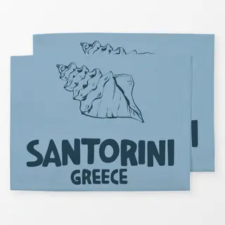 Tischset Santorini Greece Sea Shell