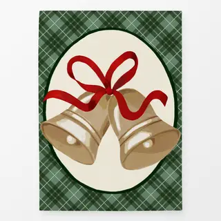 Geschirrtücher Christmas Bells on Plaid