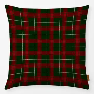 Kissen Dark Red Christmas Plaid