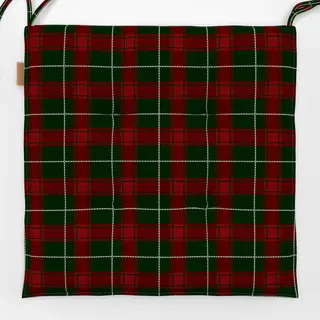 Sitzkissen Dark Red Christmas Plaid