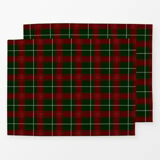 Tischset Dark Red Christmas Plaid