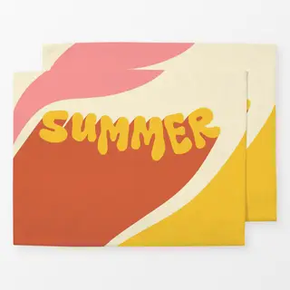 Tischset Retro Summer Typography