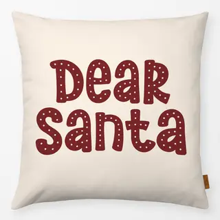 Kissen Dear Santa Typography
