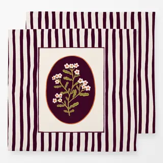 Servietten Flowers on Stripes