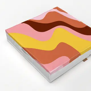 Bodenkissen Retro Wavy Summer Pattern