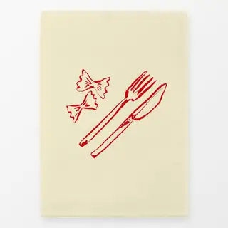 Geschirrtücher Italian Aperitivo Cutlery Red