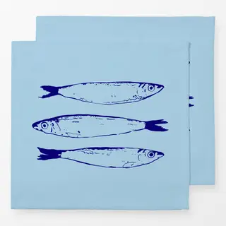 Servietten Santorini Sardine Fish