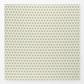Tischdecke Cross Stitch Embroidery Snowflake Pattern Green on Cream