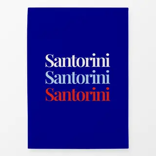 Geschirrtücher Santorini Typography