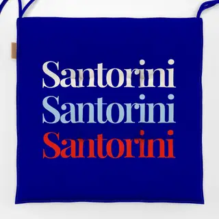 Sitzkissen Santorini Typography