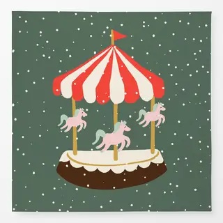 Tischdecke Christmas Market Carousel